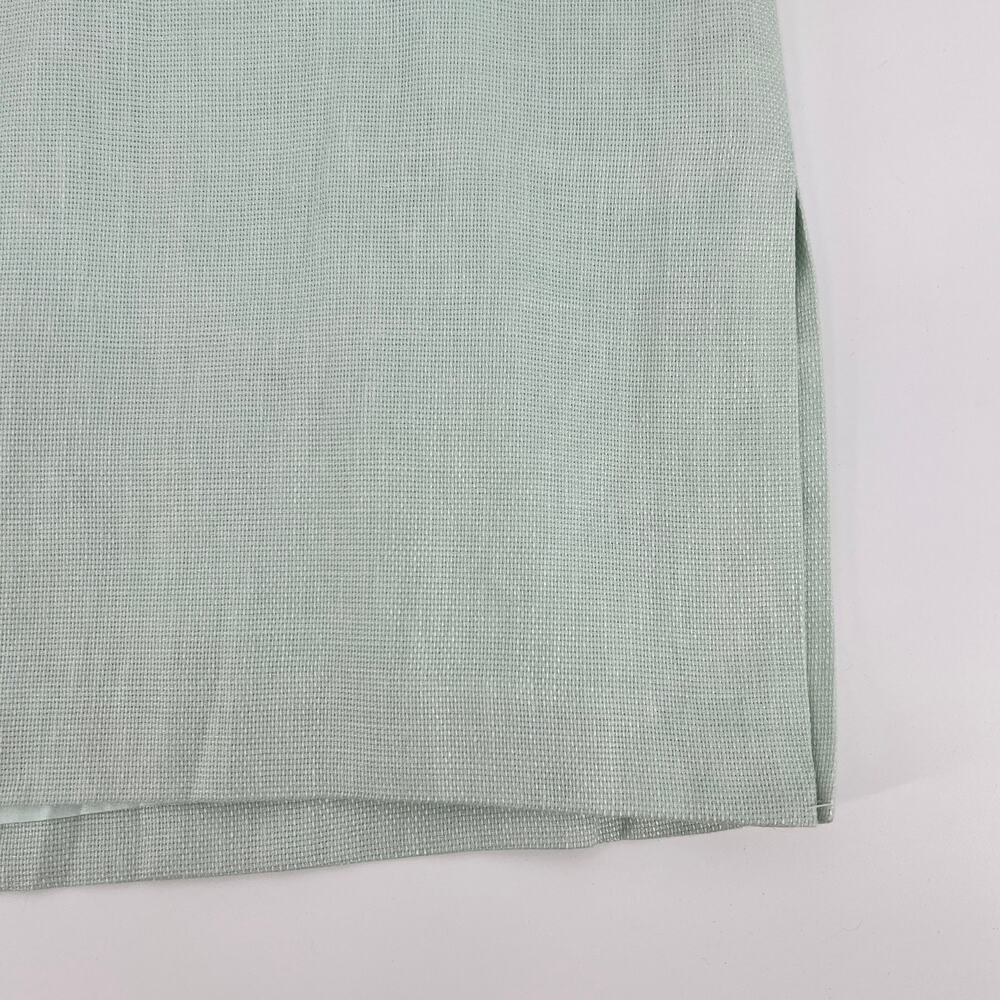Linda Allard Ellen Tracy 100% Linen Pencil Skirt Women Plus 24 Aqua Midi Vtg NEW - Picture 4 of 9